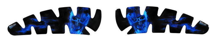 BIKE-label Tankpad SeitenpadMotorrad Aufkleber Geist Totenkopf blau 800028