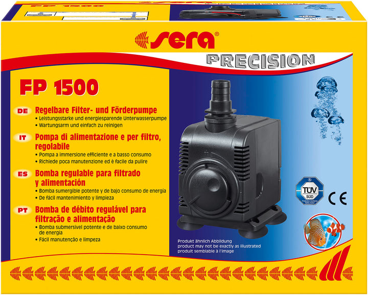 sera 30596 Filter- und Förderpumpe FP 1500 - Regelbare Unterwasserpumpen für Süss- und Meerwasseraqu