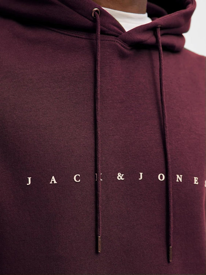JACK &amp; JONES Herren Hoodie Kapuzenpullover JJESTAR JJ Sweat Hood - Relaxed Fit XS Port Royale, XS Po
