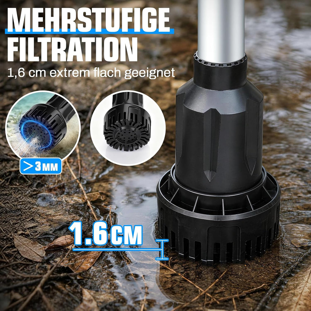 Akku Regenfasspumpe kompatibel mit Makita 18V, 3600 L/h, 10m Förderhöhe | Bürstenlos Motor, mit Gart