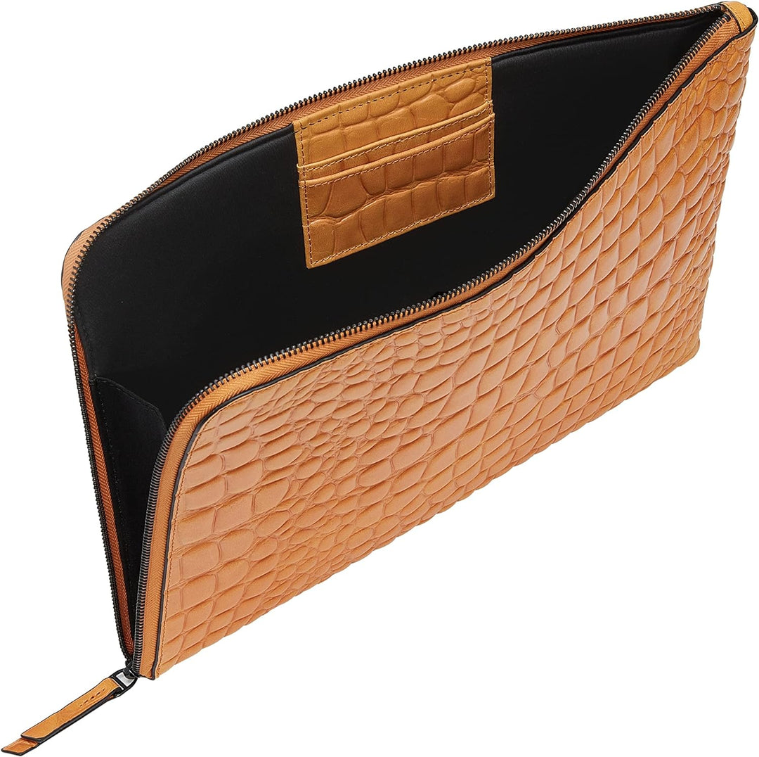 Liebeskind Damen Pb Croco Laptop/Tablet Case Pumpkin, Pumpkin