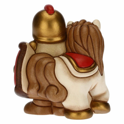 THUN - Figur Soldat Krippe mit Pferd - Weihnachtsdekoration Haus - Linie Krippe, rote Variante - Ker