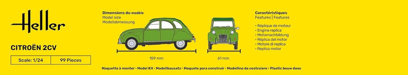 Heller 56765 Citroen 2 CV Modellbausatz, grau