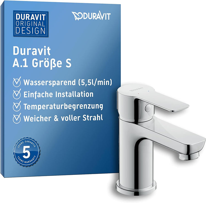 Duravit A.1 Waschtischarmatur, Grösse S (Auslauf Höhe 67 mm), Wasserhahn Bad, Waschbecken Armatur, C