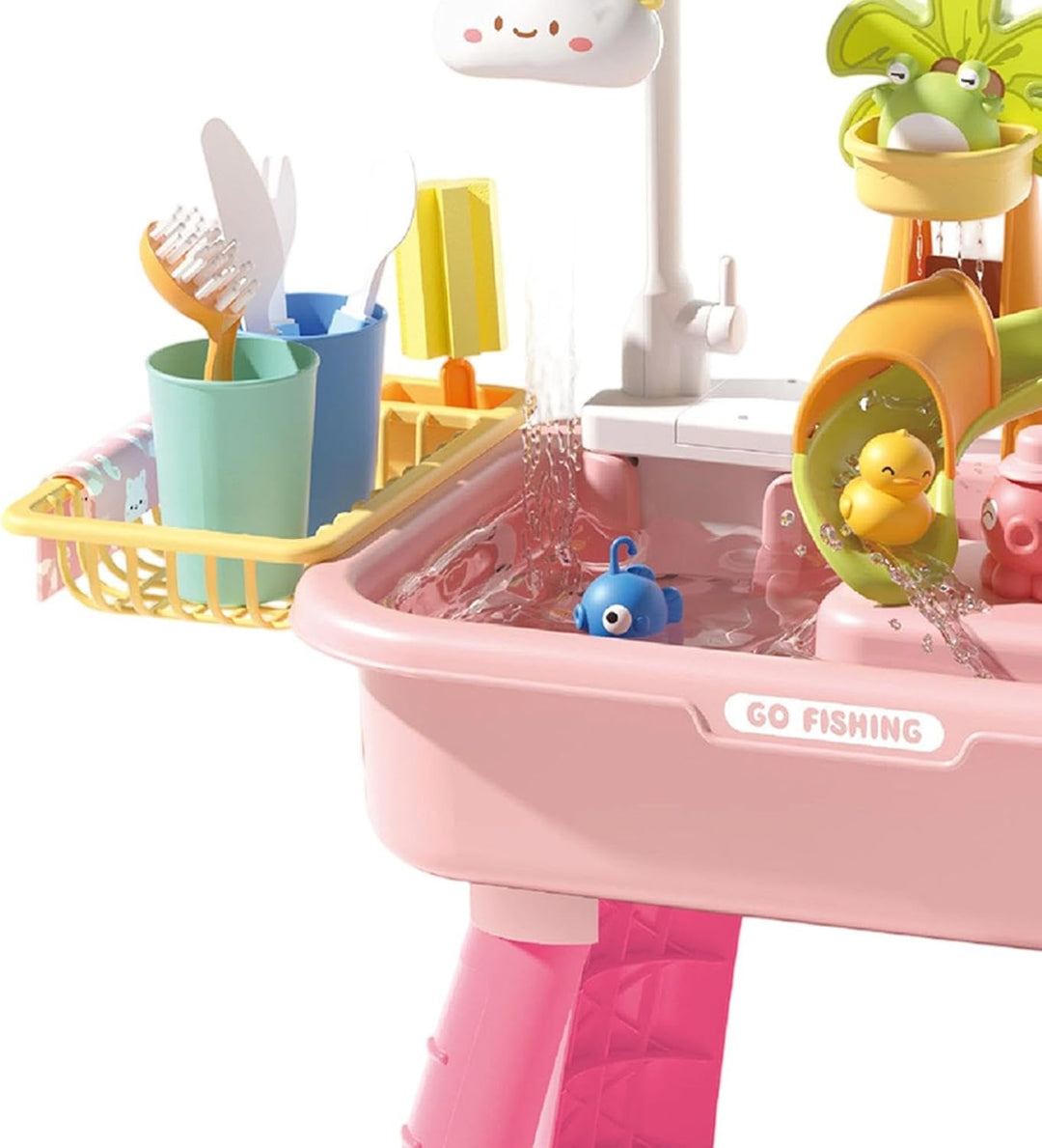 Wasserspieltisch Kinder, Sand Und Wasserspiel Tisch PP 54x29x53 cm Wasserspieltisch Mit Pumpe Outdoo
