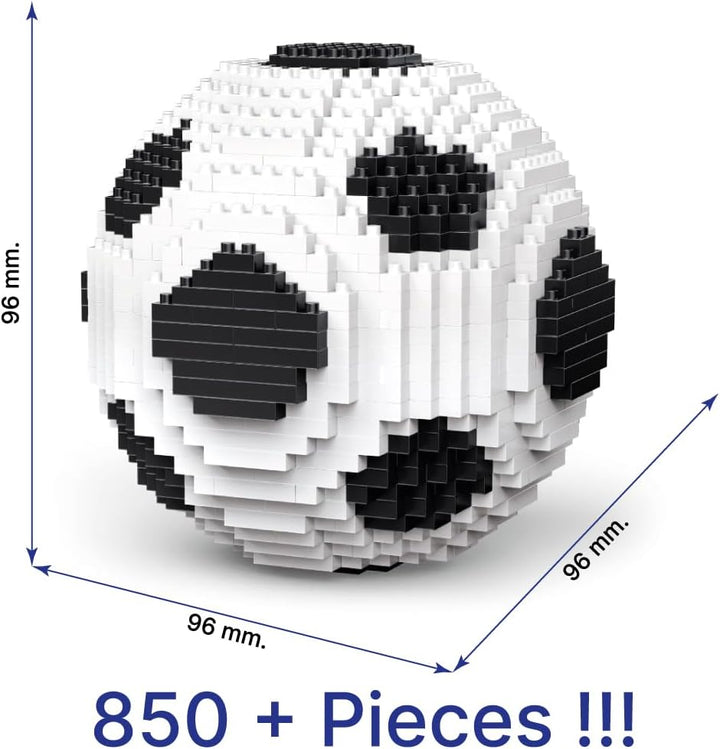 Atomic Building Fussball zum Zusammenbauen mit Miniaturblöcken. Über 850 Teile, Fußball
