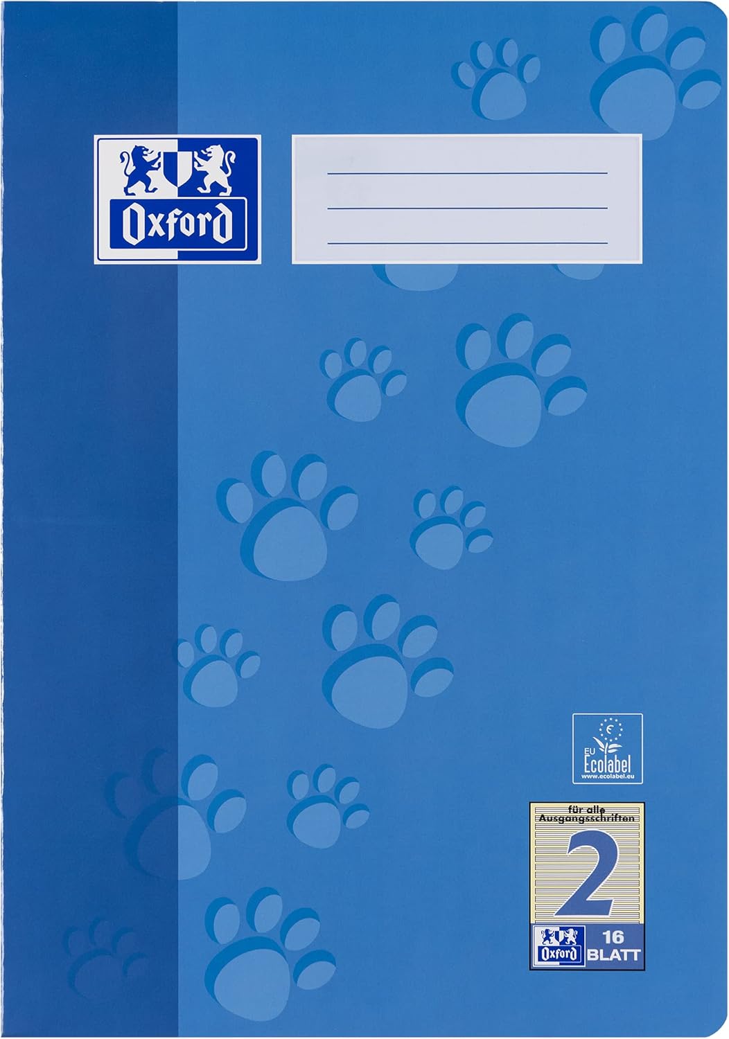 Oxford Schulheft A4, 16 Blatt, Lineatur 2, liniert, 15 Stück Single, Single
