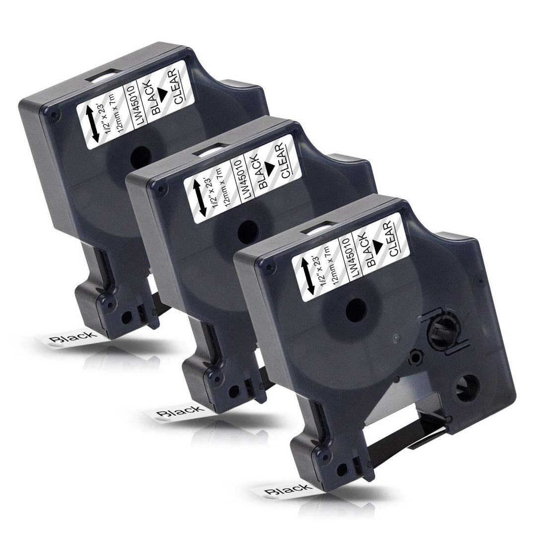 Labelwell 3x 45010 Transparent Kompatibel Labelpoint 250 150 100 Etikettenband Ersatz für Dynmo 4501