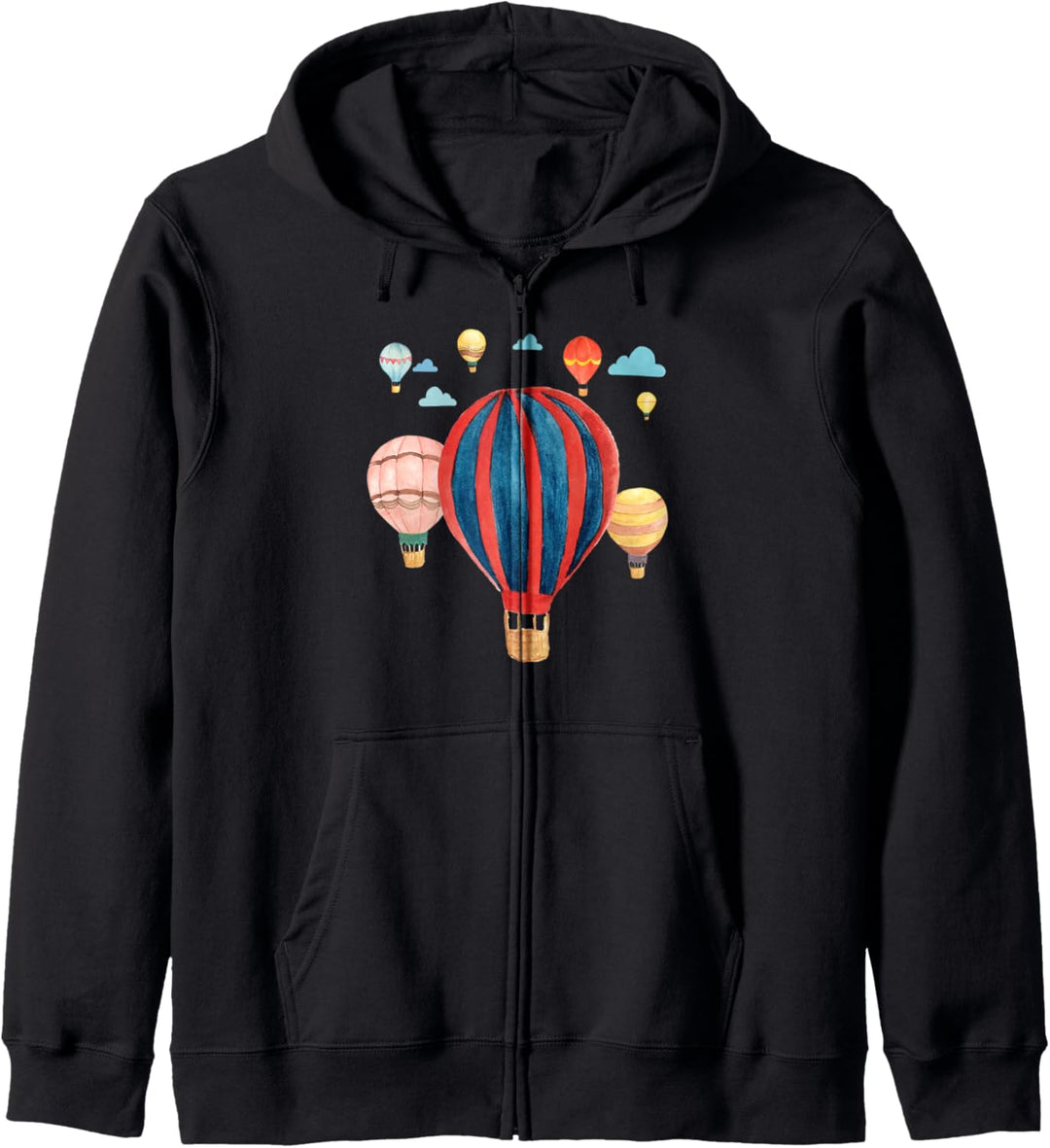 Cool Aquarell Heissluftballon - Ballonfahrer Kapuzenjacke