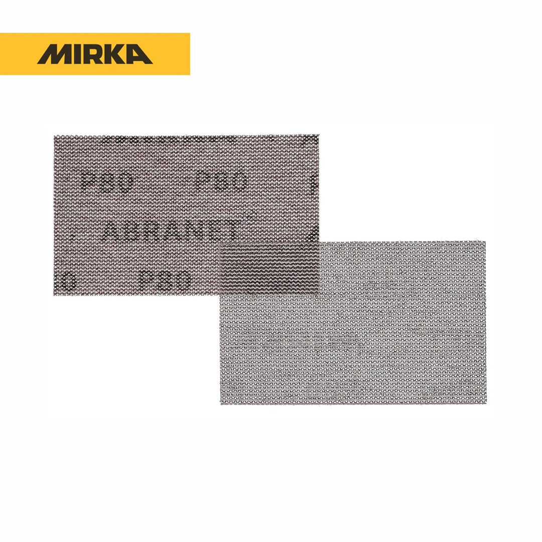 Mirka Abranet Netz-Schleifstreifen 81x133 mm Klett/Korn P80 / 50 Stk/zum Schleifen von Holz, Spachte