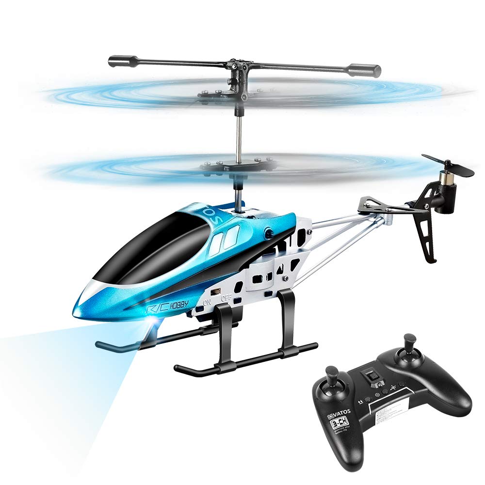 VATOS Hubschrauber Ferngesteuert Indoor RC Helikopter Spielzeug Ferngesteuert Mini Helikopter Flugze