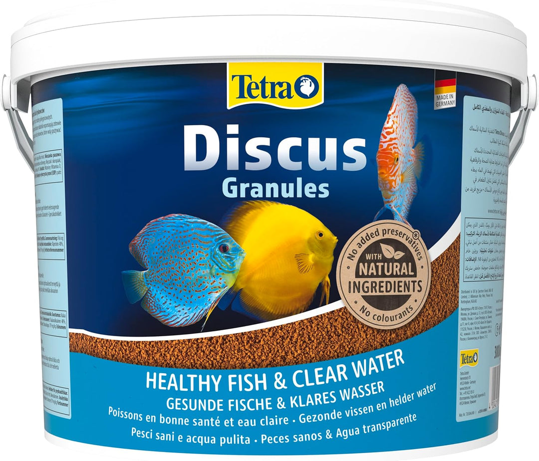 Tetra Discus Granules - Fischfutter für alle Diskusfische, fördert Gesundheit, Farbenpracht und Wach