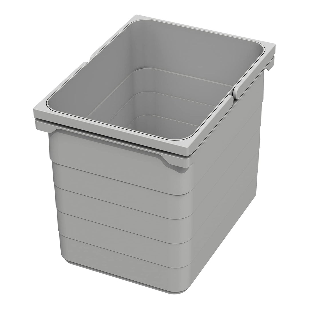 eins2vier Abfallsammler Höhe: 250 mm Volumen 15 Liter 306 x 230 mm alugrau 5078 Abfalltrennsystem Mü