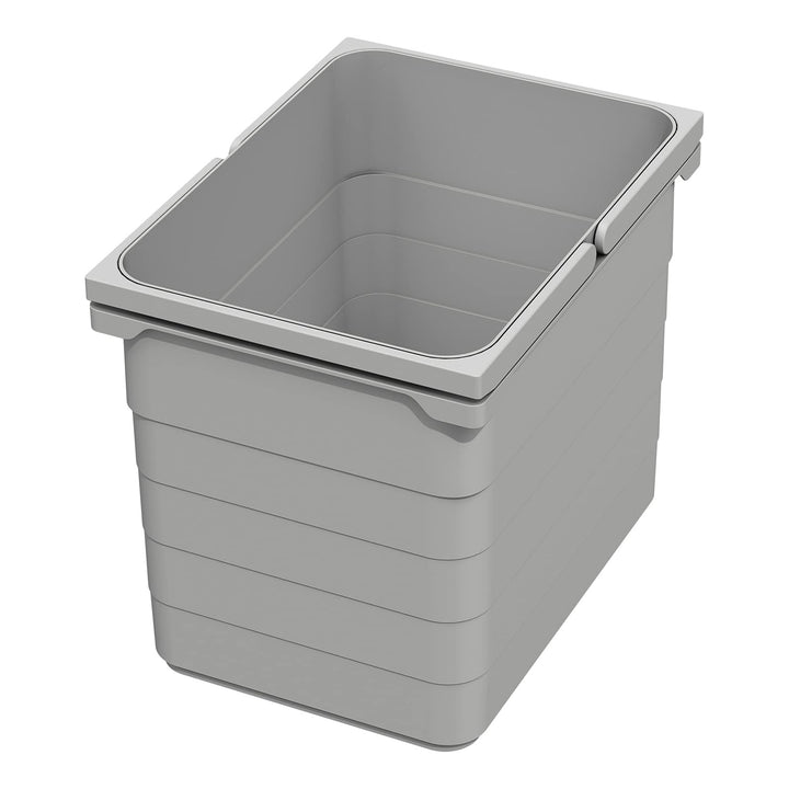 eins2vier Abfallsammler Höhe: 250 mm Volumen 15 Liter 306 x 230 mm alugrau 5078 Abfalltrennsystem Mü