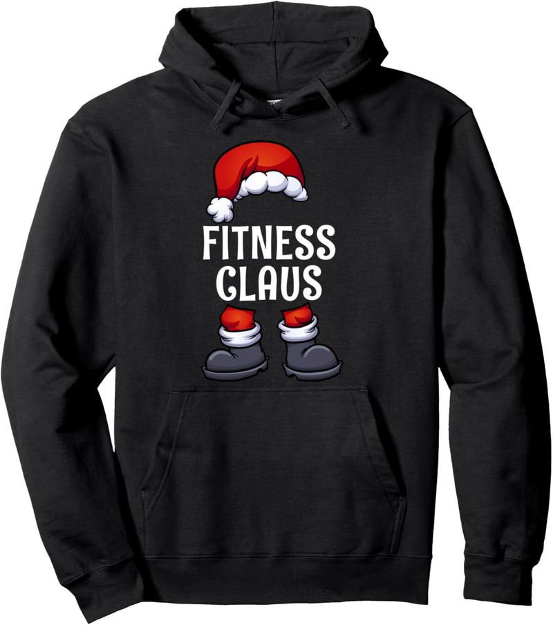 Fitness Claus Weihnachten Partnerlook Weihnachtsmann Pullover Hoodie