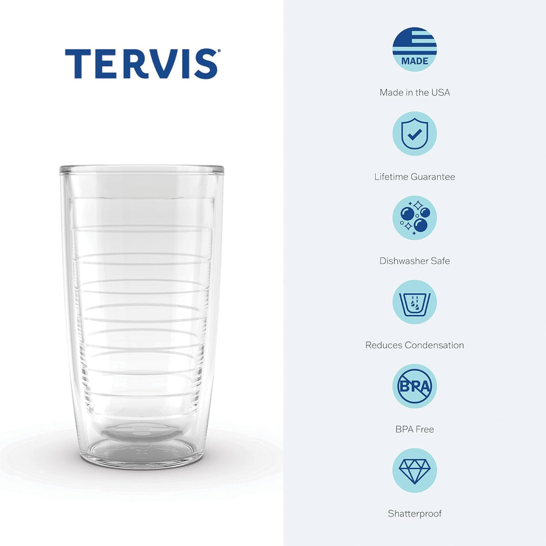Tervis Thermobecher mit Wickelverschluss, Fuchsia 16oz farblos, 16oz Farblos