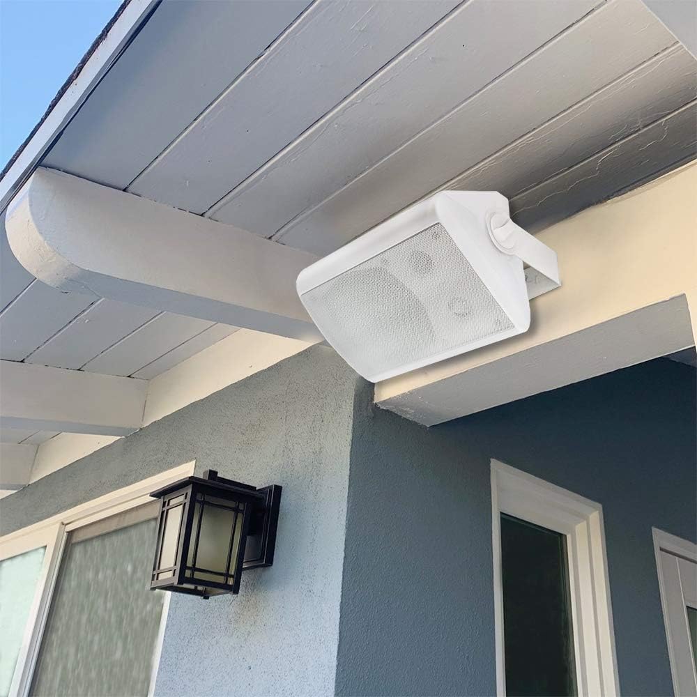 Herdio 5,25 Zoll 300 Watt Aussenlautsprecher Outdoor-Lautsprecher für Outdoor Indoor Wandhalterung P