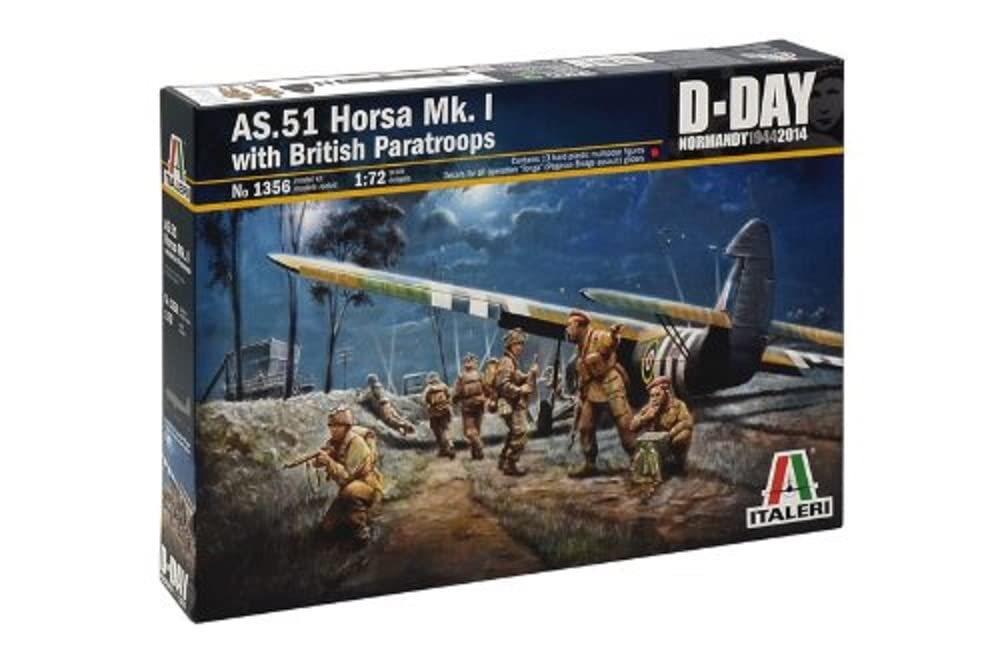 Italeri 510001356-1:72 AS.51 Horsa Mk.I/II und Britische Fallschirm