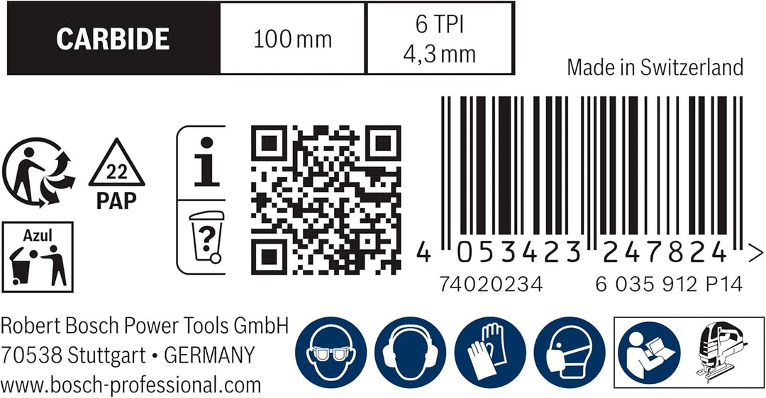 Bosch Accessories 3x Expert ‘Fiber Plaster’ T 141 HM Stichsägeblatt (für Faserzementplatten, Gipskar