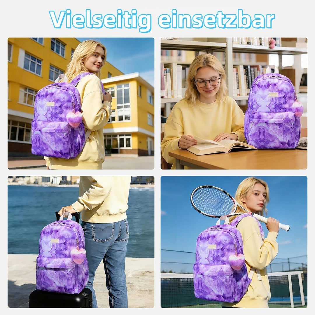 SUN EIGHT 30L Laptop-Rucksack Damen, Wasserabweisender Schulrucksack für Schule, Uni & Reise, Grosse