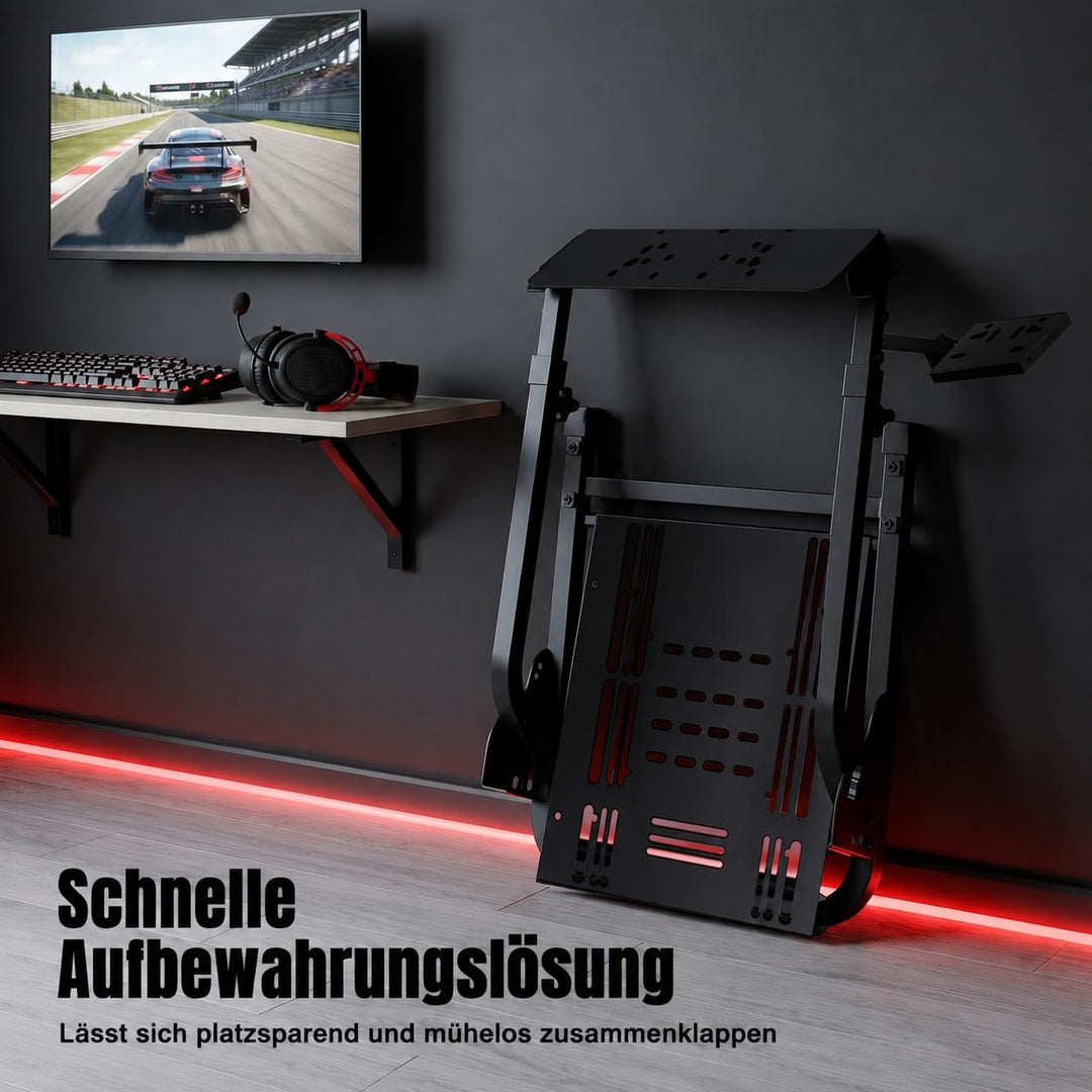 Racing Wheel Stand Lenkradständer, Lenkrad Gaming Wheel, Faltbar Spielsitz Rennsitz Racing Sitz, Höh