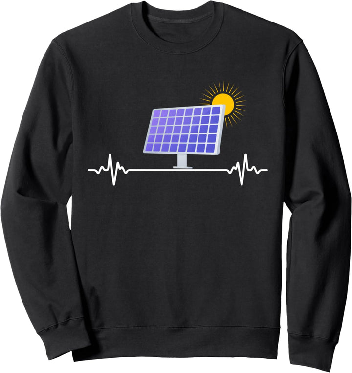 Solarmodul Herzschlag Globale Erwärmung Tag der Erde Sweatshirt