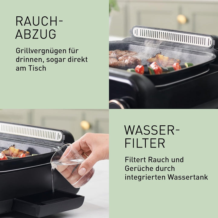 Panasonic NF-GM600 6-in-1 Elektro-Multikocher, Elektro Tischgrill, Plancha, Braten, Slow Cook, BBQ,
