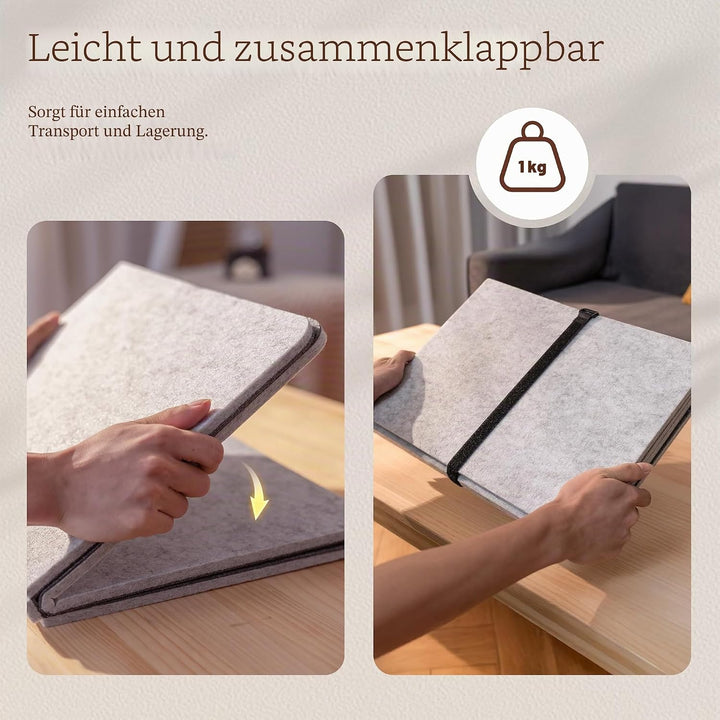 Tektalk Faltbare Puzzle-Board, Filz-Puzzlematte mit Rutschfester Oberfläche und 6 farbigen Sortierbe