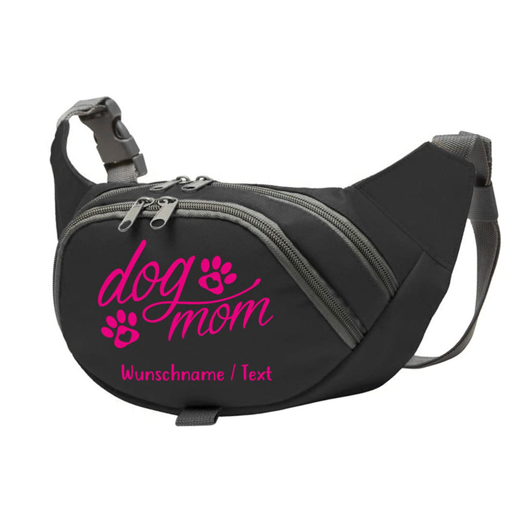 Tierisch-tolle Geschenke Dog Mom Bauchtasche Leckerlie -Tasche mit Wunschnamen personalisiert | Hund