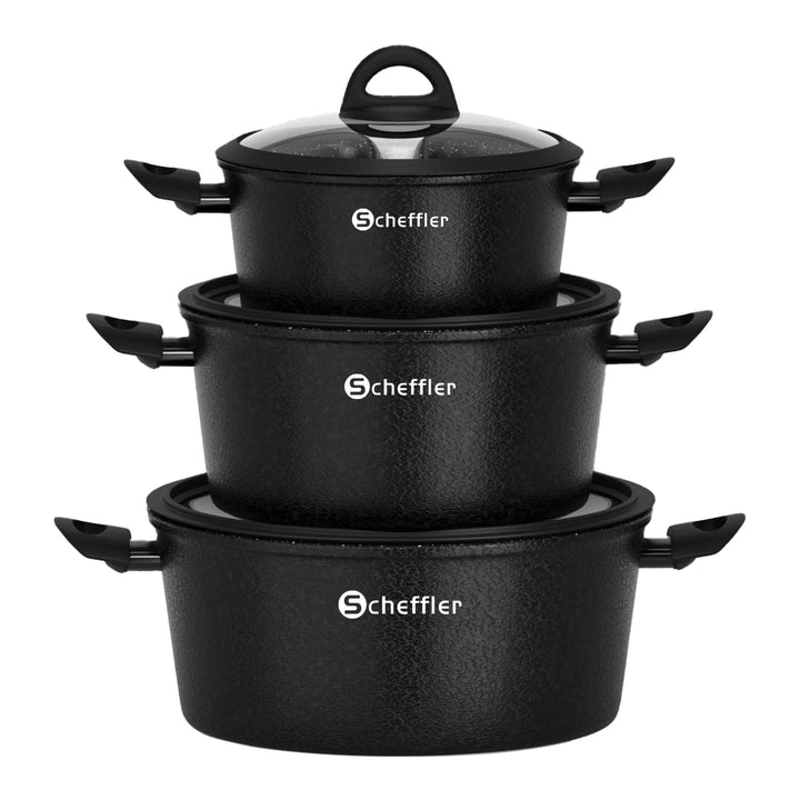 Topfset Induktions Scheffler Kochtopf Induktion Töpfe Set 6-teilig,Antihaft-beschichtete Topfe,Kocht