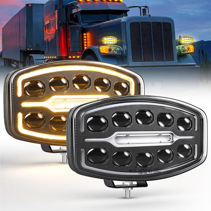 CO LIGHT 2PCS10 Zoll Led Fernscheinwerfer 12/24V,150W LKW LED Arbeitsscheinwerfer 12V ECE Weiss Ambe