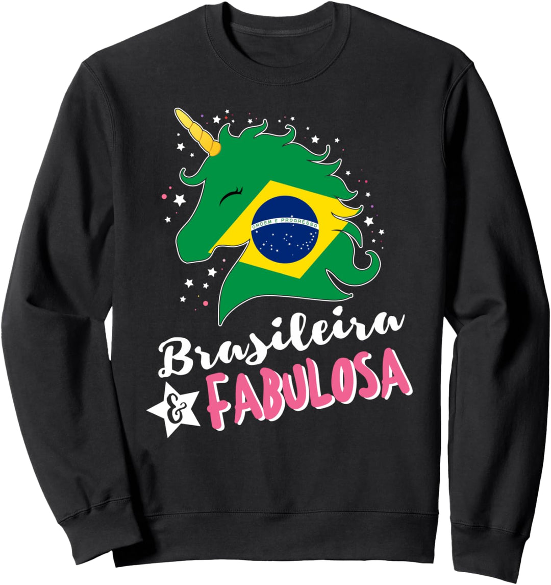 Brasileira Brasilianische Flagge Brasilien Unicornio Sweatshirt