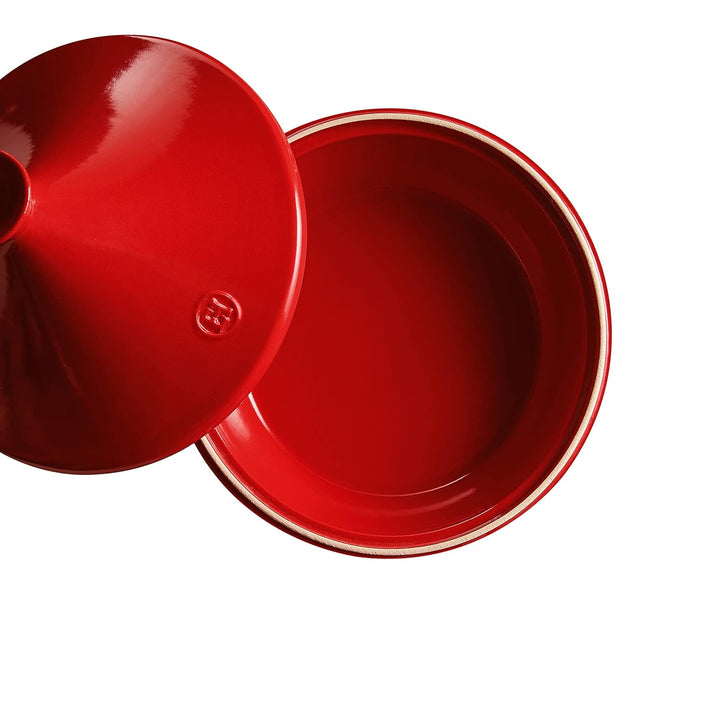 Interhal 349526 Keramik Rote Tajine E-Box, Ø270mm Grand Cru, Grand Cru
