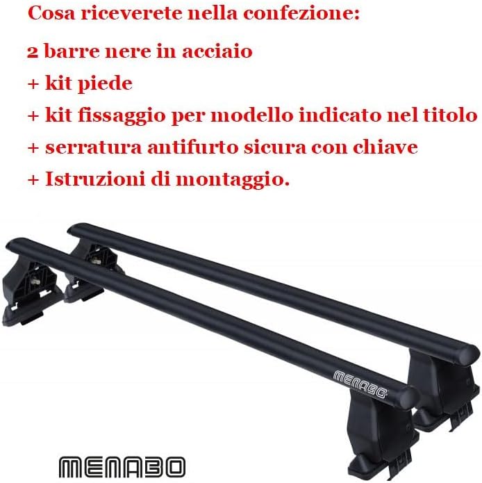 KOMPATIBEL MIT AUD-I A3 (8L) Sedan 4 Türen Jahr 1999 glattes Dach FIX048G DACHTRÄGER 112CM FÜR AUTOD