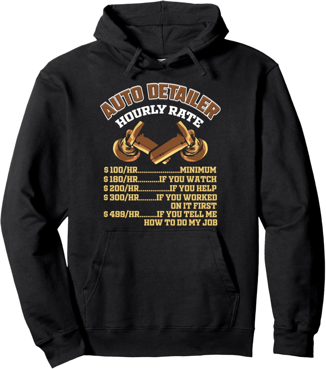 Autopflege Stundensatz Polieren Auto Waschen Pullover Hoodie