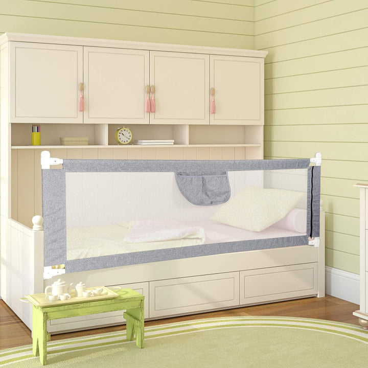 Herrselsam Bettgitter für Kinder (180 x 80 cm)，Rausfallschutz Bett für Kinder,Kinderbettgitter mit l