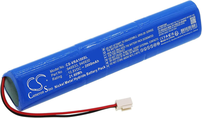 10,8V 2000mAh NI-MH Ersatz Akku Rollläden Solar für Velux 946933 mit Kabel und Stecker Ersatzakku fü