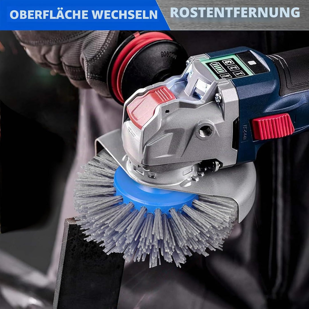 Schleifbürsten 60 Körnung 150mm Nylonbürste Drahtziehrad Pinsel Polierbürste für Satiniermaschine Po