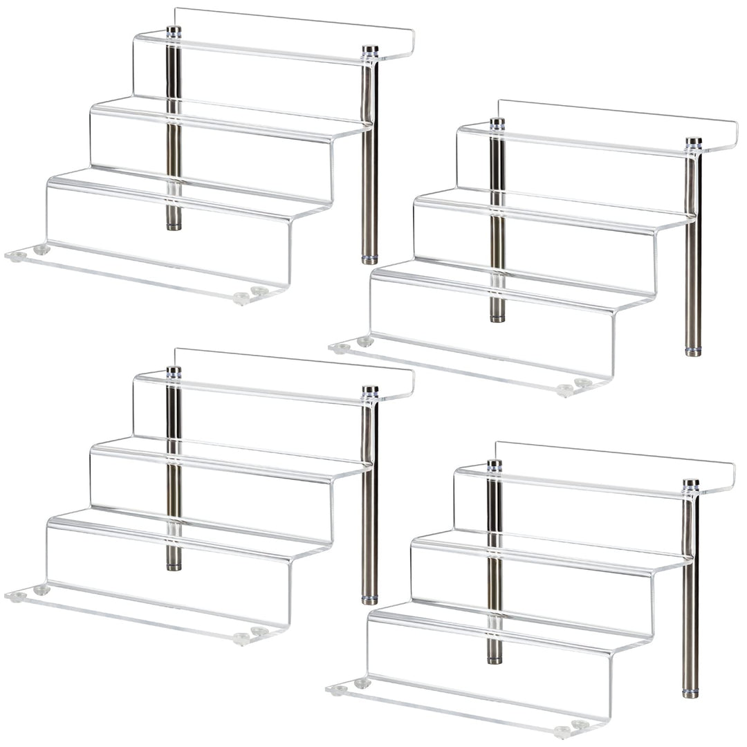 LileZbox Acryl-Display-Riser-Regal für Pops-Figuren, klarer kleiner 4-Stufen-Display-Ständer zum Prä