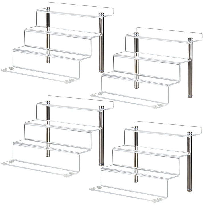 LileZbox Acryl-Display-Riser-Regal für Pops-Figuren, klarer kleiner 4-Stufen-Display-Ständer zum Prä