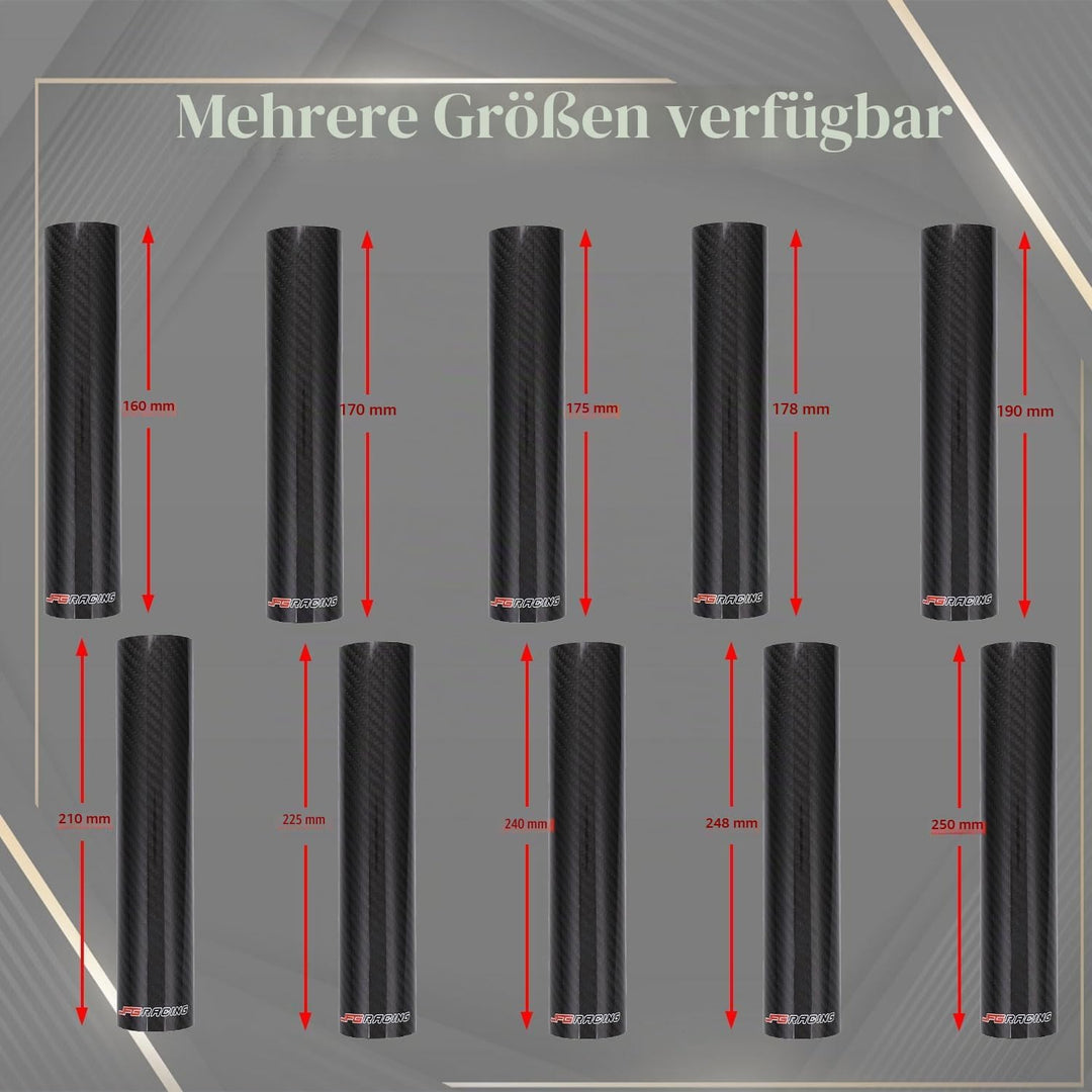 JFG RACING 170 mm Motorrad Vorderradgabel Abdeckung,1 Paar Motorrad Gabelabdeckung Kohlefaser,Verste