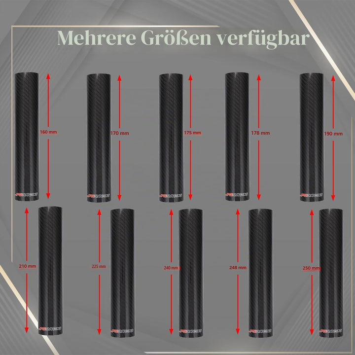 JFG RACING 190 mm Motorrad Vorderradgabel Abdeckung,1 Paar Motorrad Gabelabdeckung Kohlefaser,Verste
