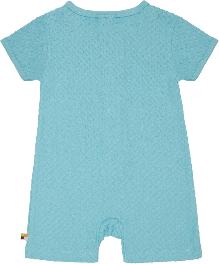 loud + proud Unisex Baby Frottee mit Punkten, GOTS Zertifiziert Spieler 62-68 Cyan, 62-68 Cyan