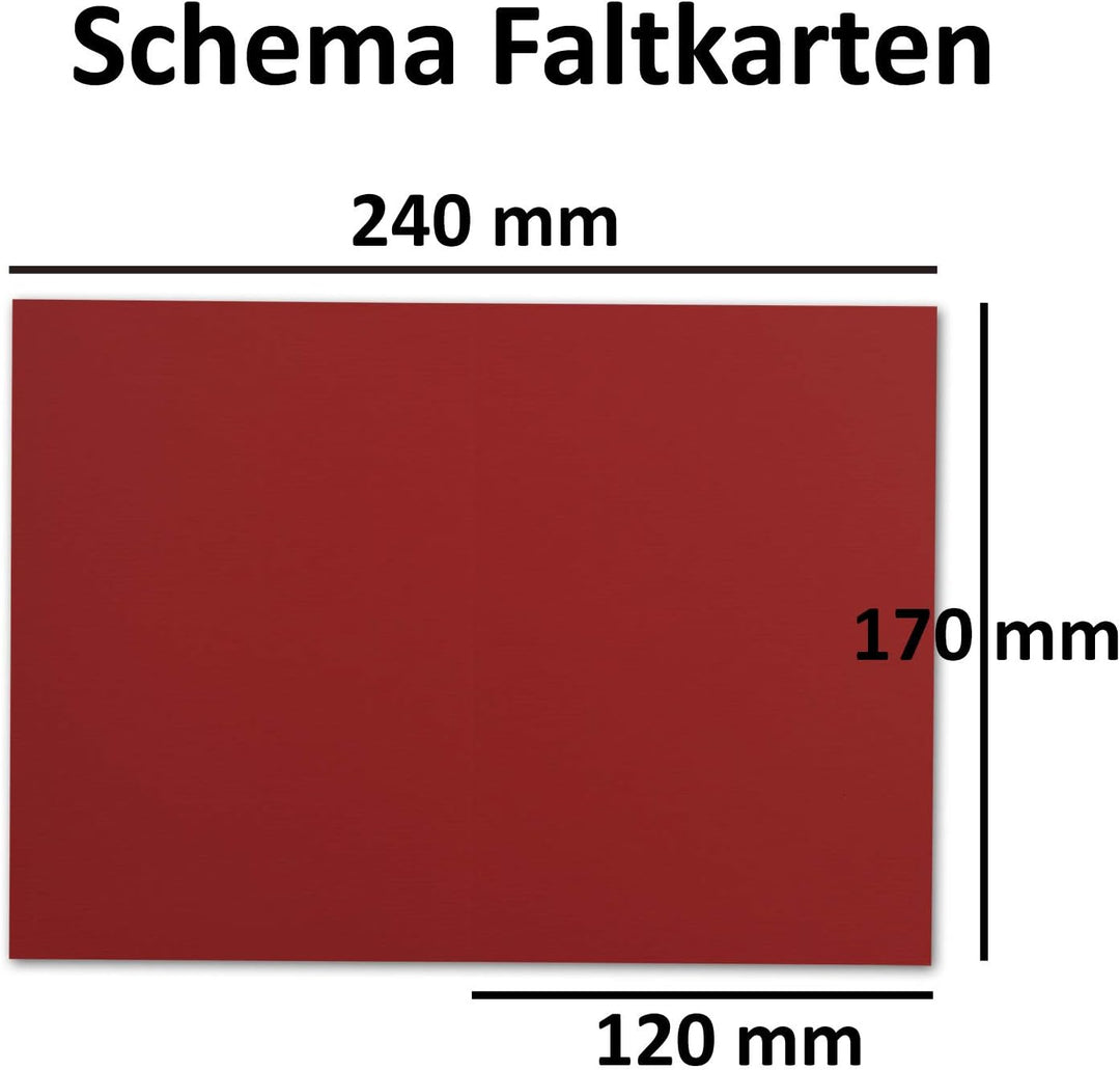 75x Karten-Set DIN B6-12 x 17 cm - 120 x 170 mm - Falt-Karten mit Brief-Umschlägen & Einlege-Blätter