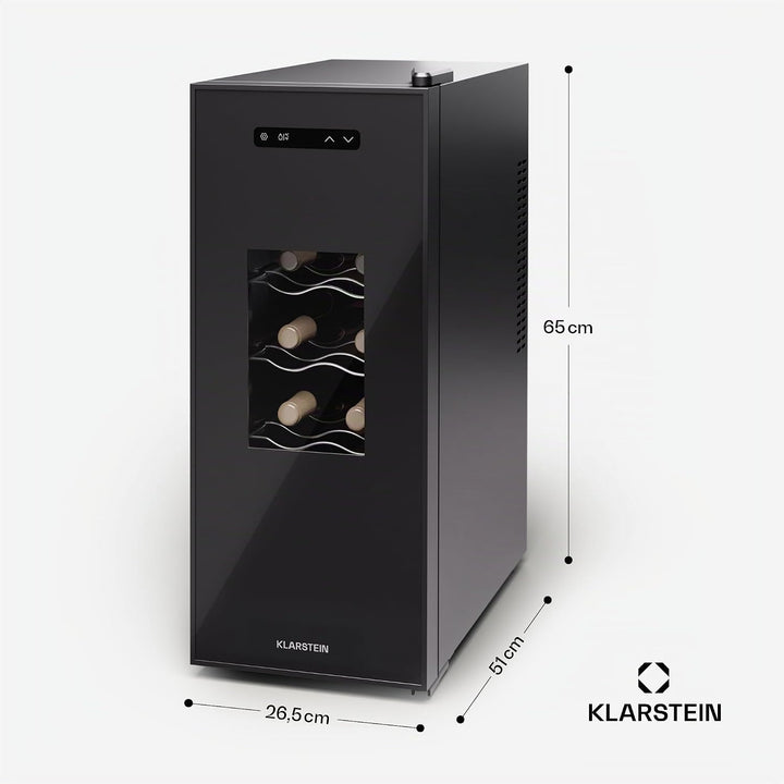 Klarstein Freistehender Weinkühlschrank 1 Zone, Getränkekühlschrank Klein, Kleiner Weinschrank, Wein