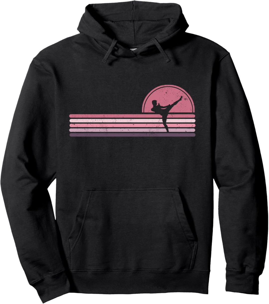Vintage Kickboxen Mixed Martial Arts MMA Retro Pullover Hoodie
