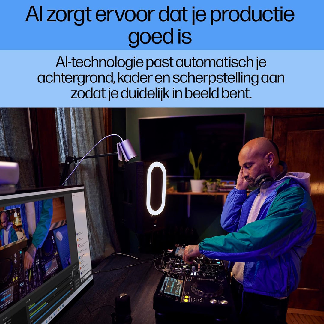 HP CONSUMER. 960 4K Streaming Webcam UHD Auflösung 60 FPS 100° Sichtfeld 360° schwenkbar KI unterstü