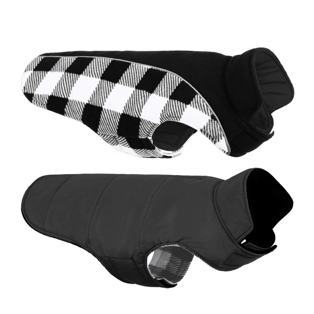 Warme Hundemantel Winter, Hundemantel mit Bauchschutz, Wintermantel für Hunde mit Reflektierend, Wen