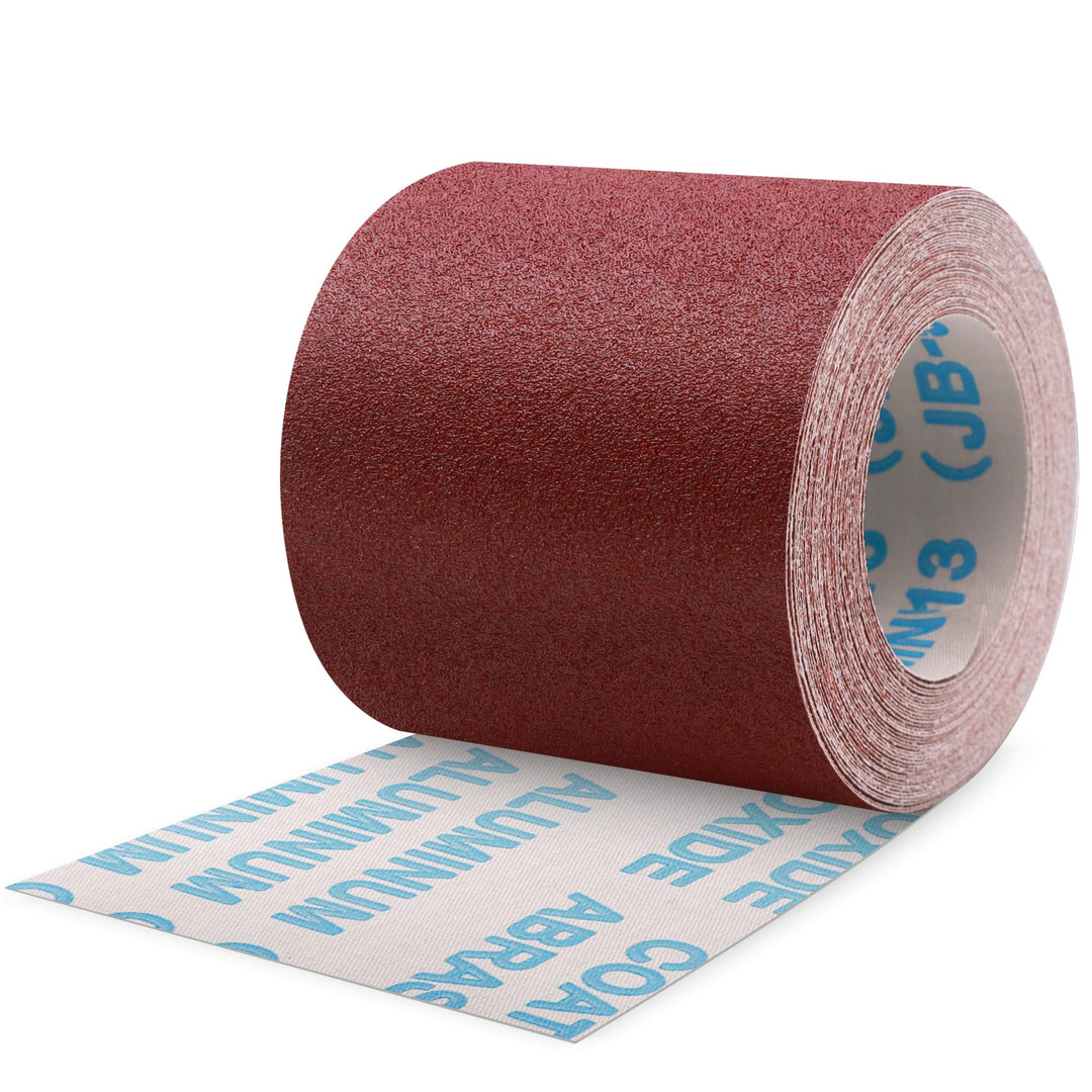 ZEHIQ Schleifpapier Rolle, Schleifpapierrollen Körnung 60, 100 mm x 10 m Schleifleinen Rolle für Han