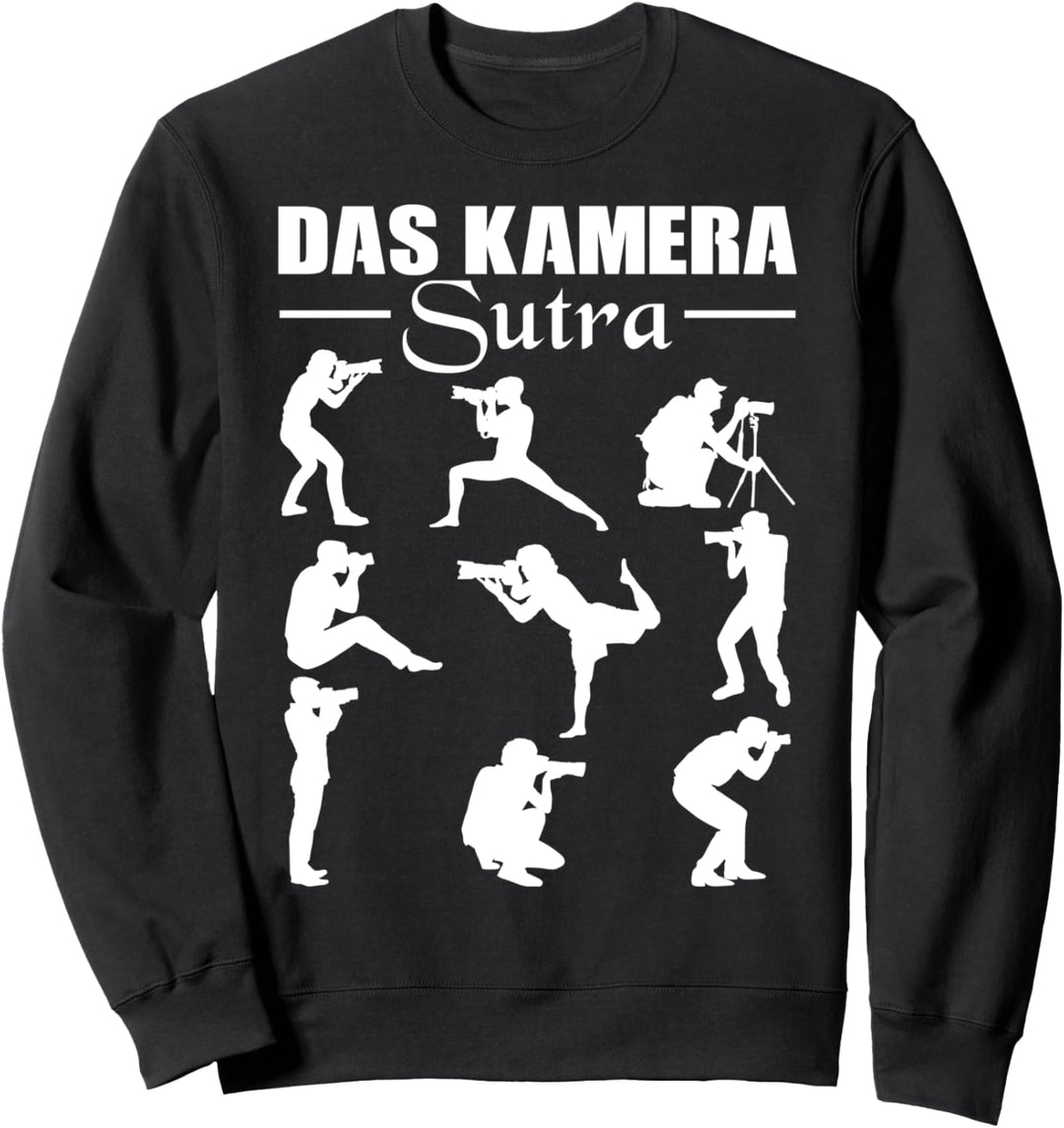 Lustige Sprüche Geschenke für Fotograf Outfit Kamera Sutra Sweatshirt